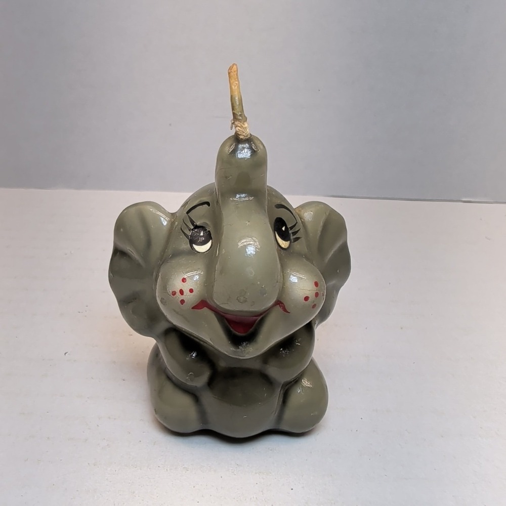 Lot of 5 Vintage Elephant Shaped Novelty Decorative Candle Wax Figurine - Picture 9 of 16